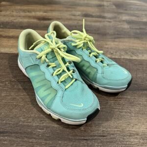 Nike Flex Trainer 2 Aqua Volt 7.5 Walking Running Cross Training Gym READ